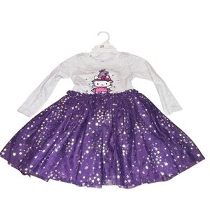 Hello Kitty Halloween Theme Dress with Purple Sparkle Tutu Size 2T ~ NWT
